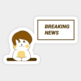 Cat reporter Sticker